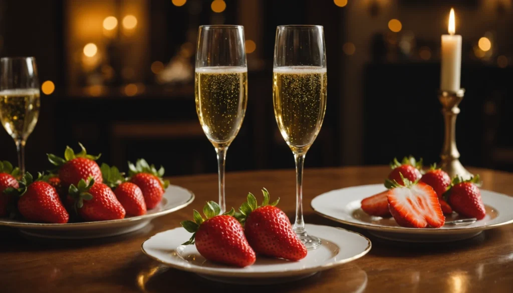 champagne et fraise