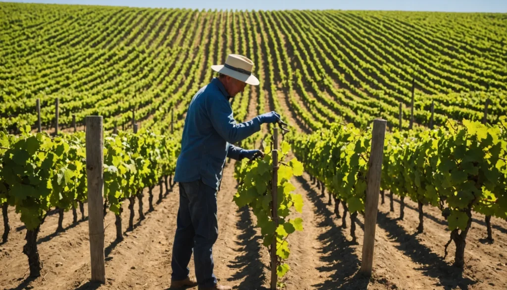 la taille de la vigne